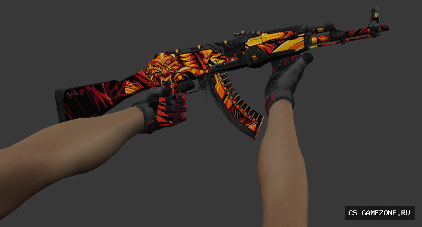 Модель HD AK47 DEMON + Spetsnaz Crimson kimono для CS 1.6
