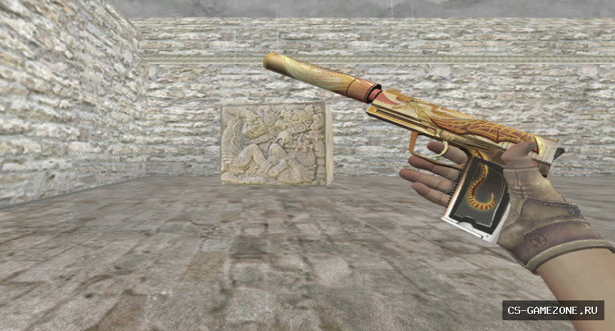 USP «Драгон Лор» + перчатки «Бладхаунд | Бронза» для CS 1.6