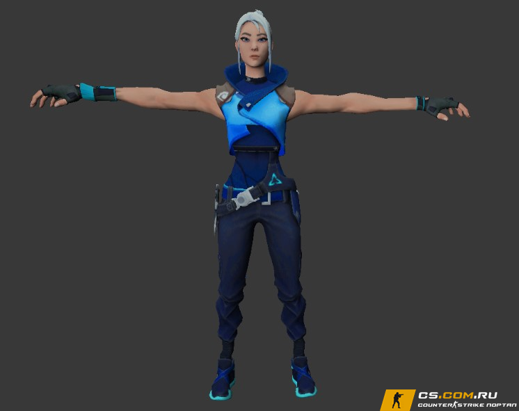 Женская модель «Jett» из Valorant для CS 1.6