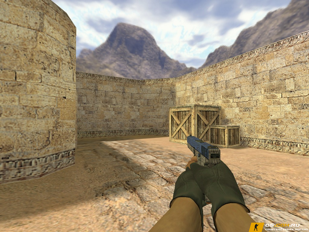 Модель Glock Синяя трещина для CS 1.6