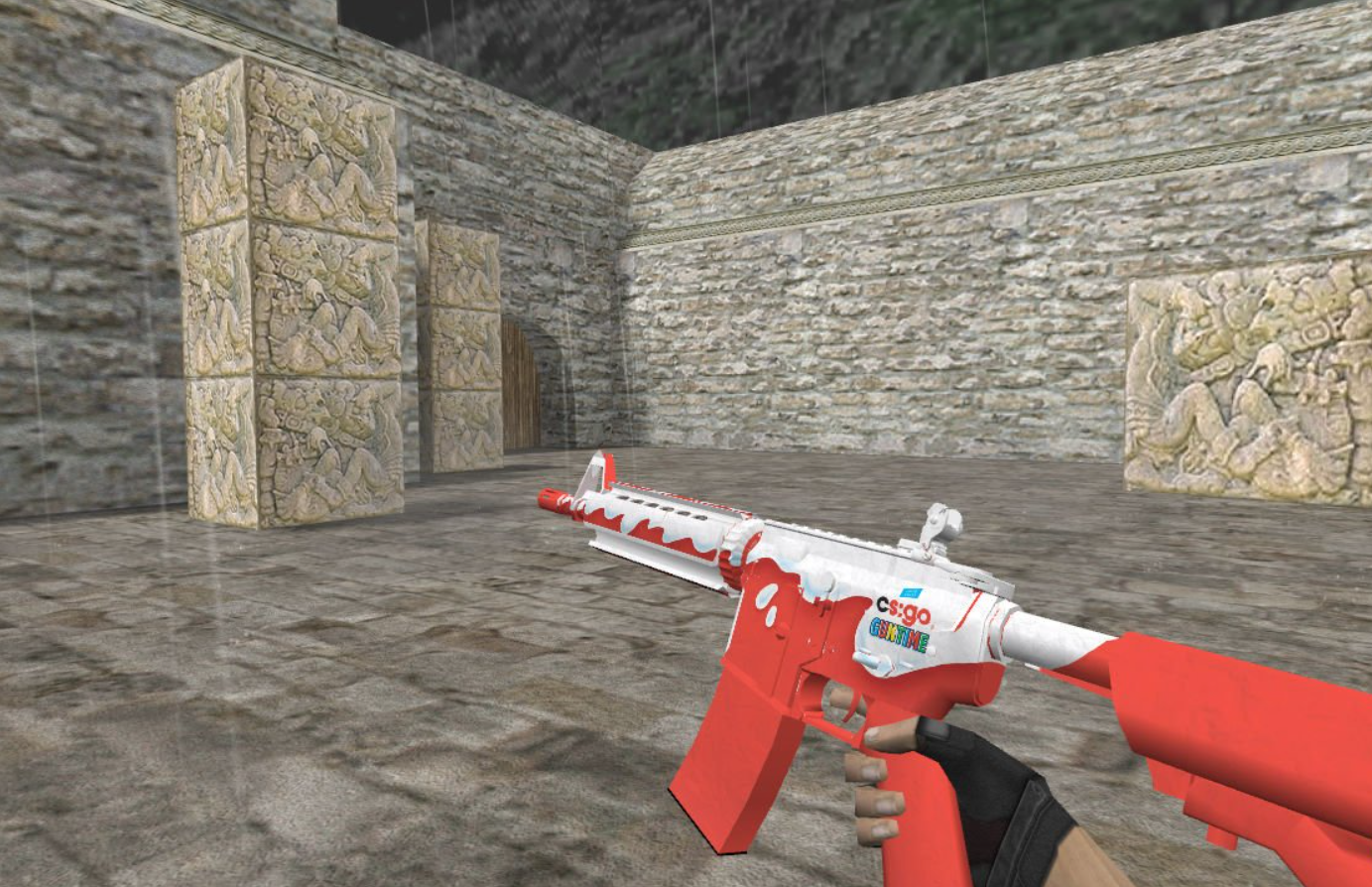 Модель M4A1-S Guntime Kinder для CS 1.6