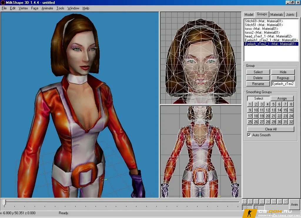 MilkShape 3D 1.8.4 - Для 3D моделирования в CS 1.6