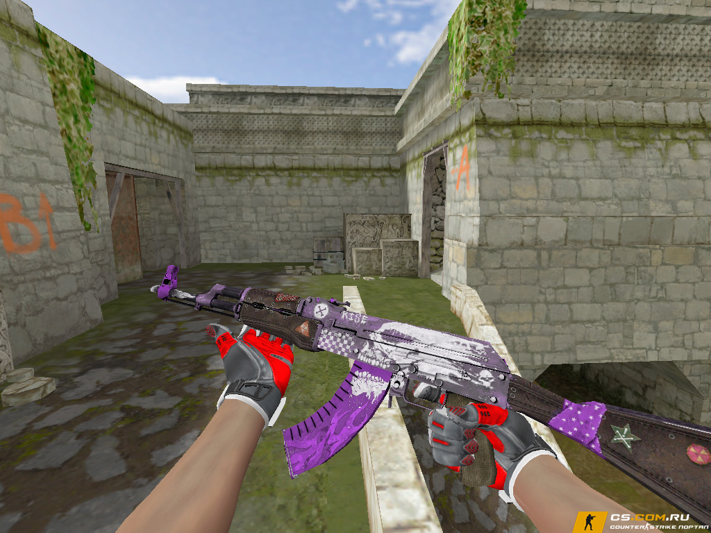 Модель «AK-47 Rise Purple» для CS 1.6