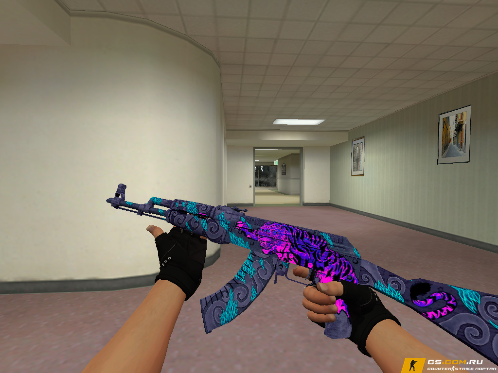 Модель AK-47 «Удар тигра» для CS 1.6