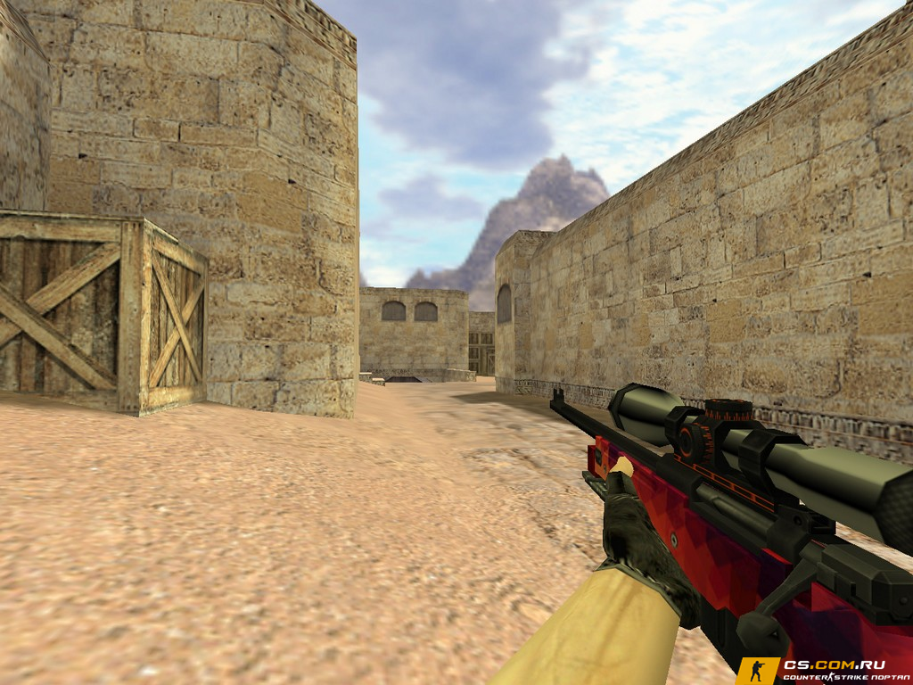 Модель AWP «Красная мозайка» для CS 1.6