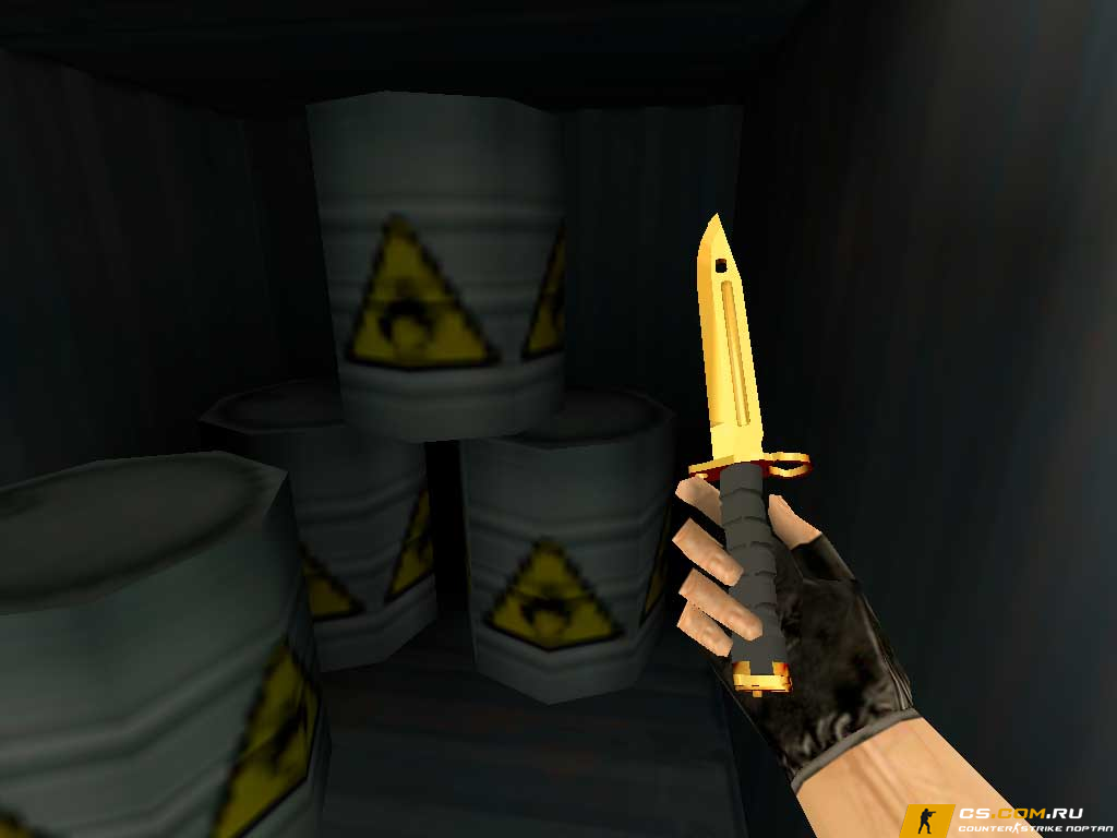 Модель Штык-нож M9 «Золотой хром» для CS 1.6