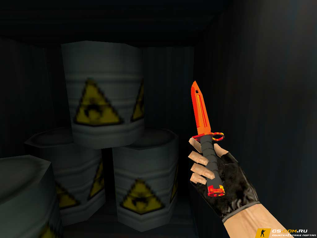 Модель Штык-нож M9 «Красный хром» для CS 1.6