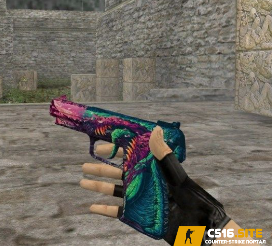 Модель Five-Seven «Hyper Beast» с осмотром модели для CS 1.6