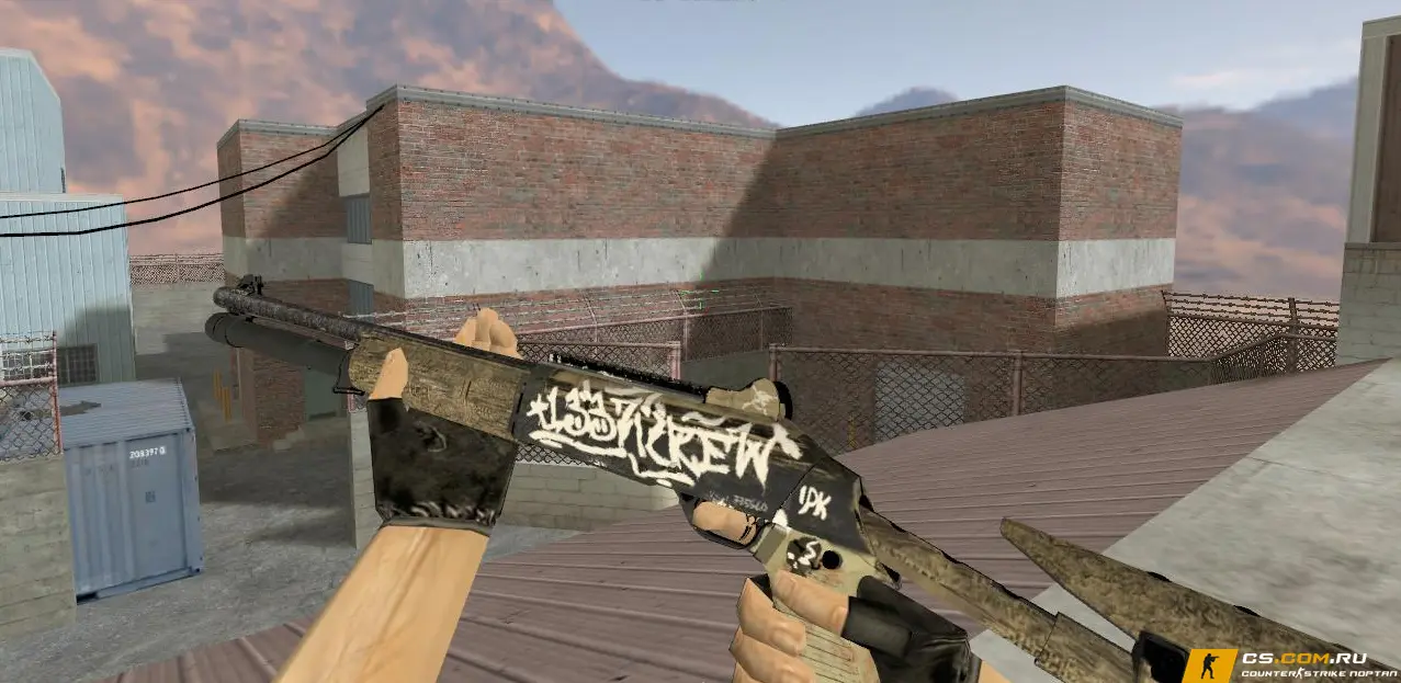 Модель XM1014 «Wasteland Rebel» с анимацией осмотра для CS 1.6