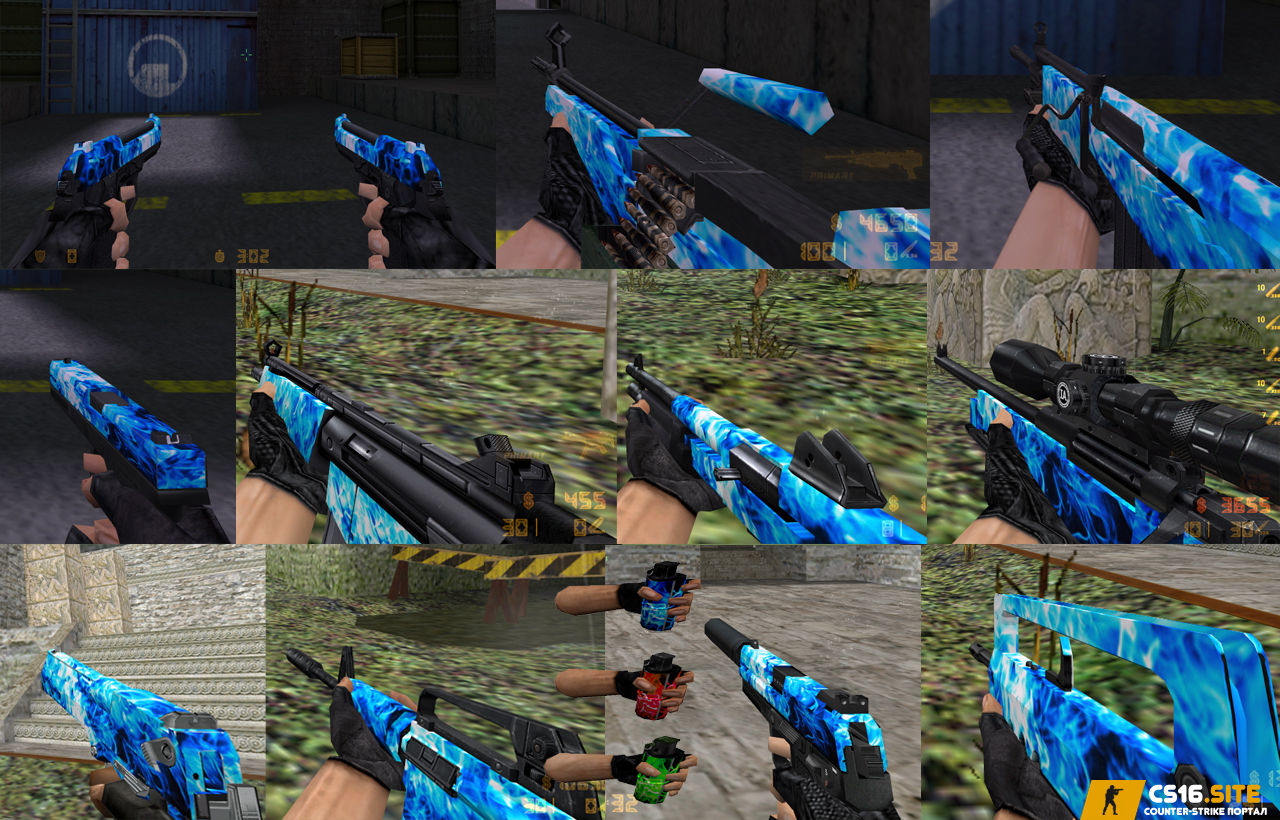 Пак моделей оружия  «Ice Blast» для CS 1.6