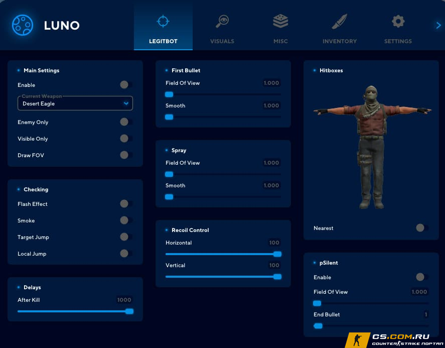 Чит Luno (Луно) для CS 2