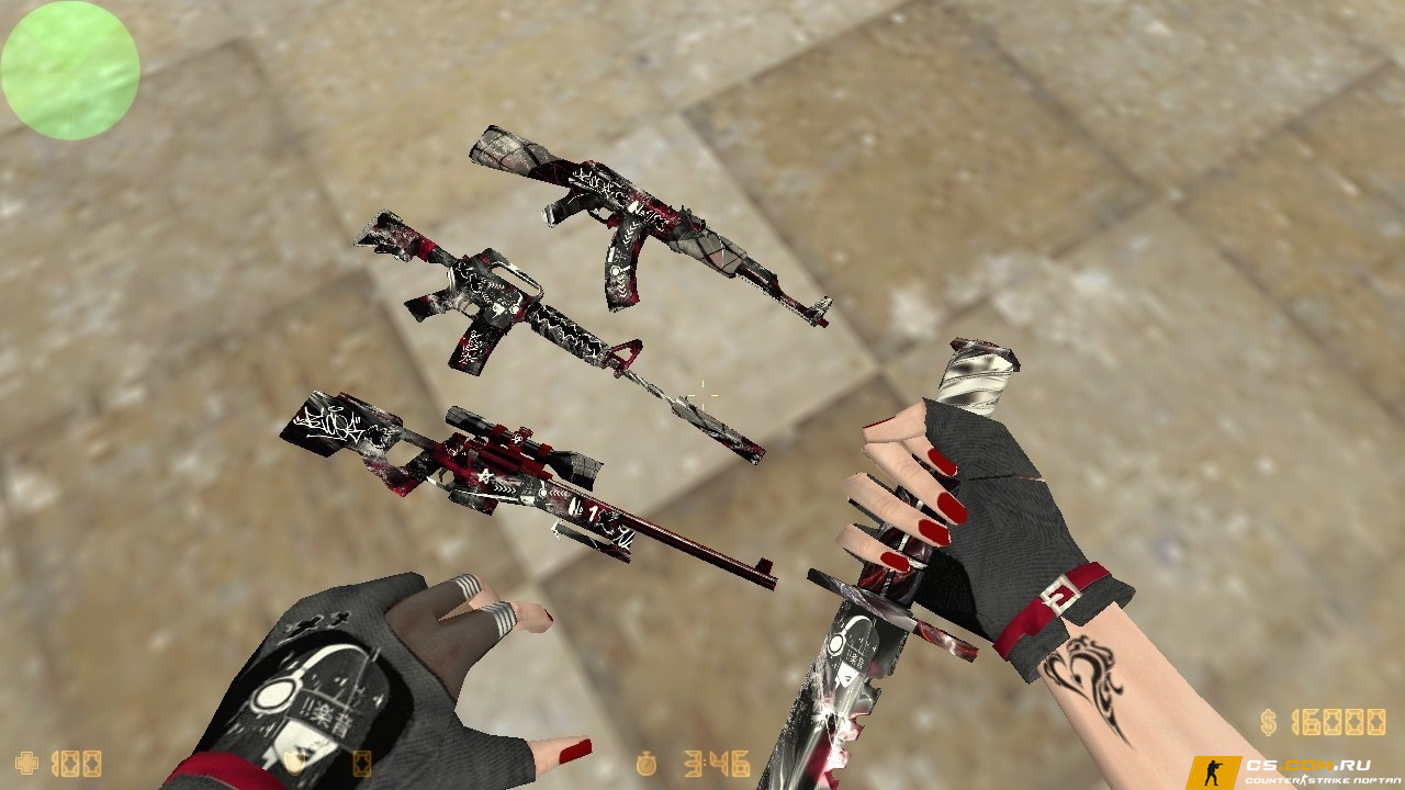 Пак моделей оружия «Аниме» («Anime») для CS 1.6