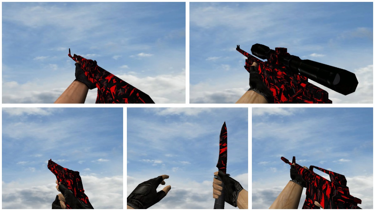 Пак оружия «Crimson Phantom» для CS 1.6